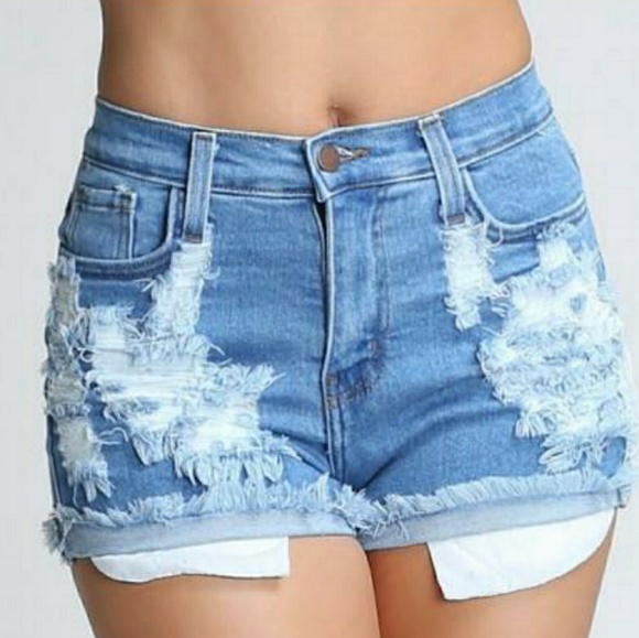 stone wash shorts